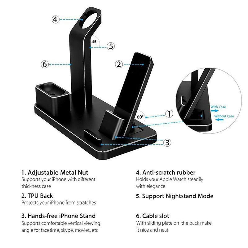 Wireless Charger 4 In 1  For Fast Dock Holders Station