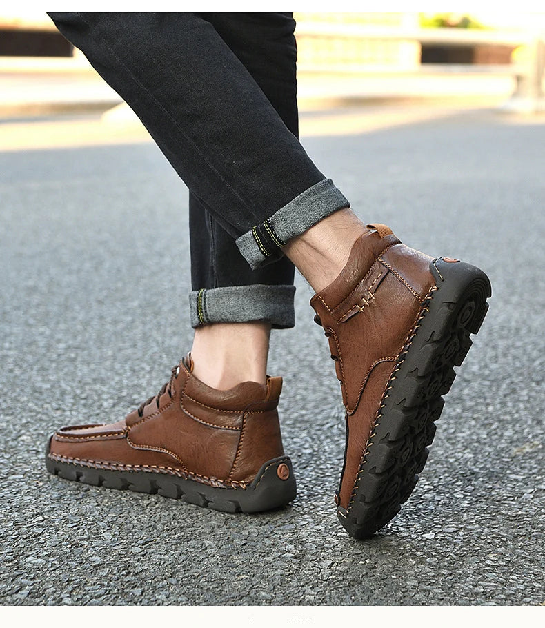 Men's Retro Casual Velvet Warm Cotton Shoes