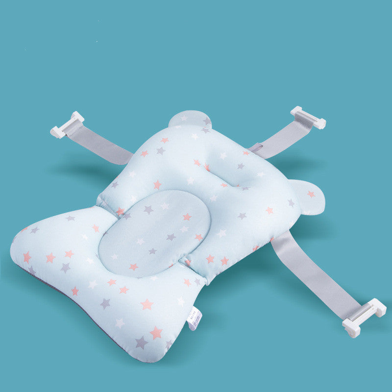 Baby Bath Seat Support Mat Foldable Baby Bath Anti-Slip Soft Comfort Body Cushion