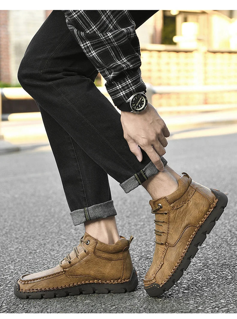 Men's Retro Casual Velvet Warm Cotton Shoes