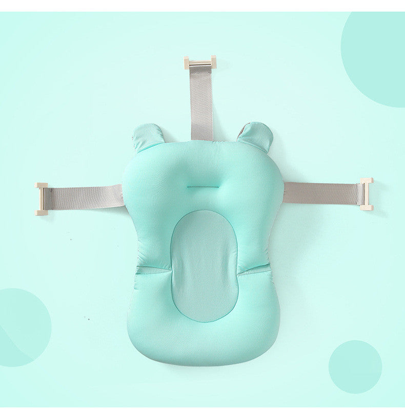 Baby Bath Seat Support Mat Foldable Baby Bath Anti-Slip Soft Comfort Body Cushion