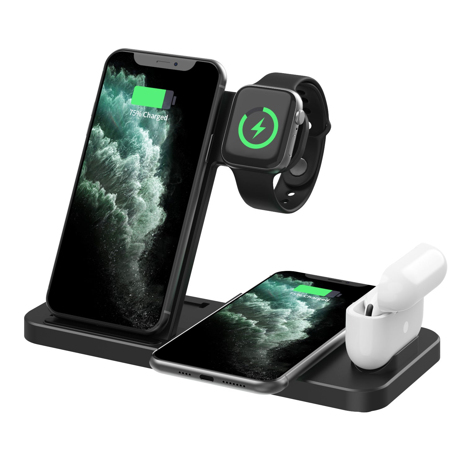 Wireless Charger 4 In 1  For Fast Phone Watches Station