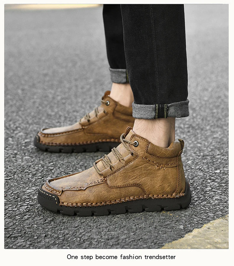 Men's Retro Casual Velvet Warm Cotton Shoes